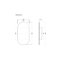450x900mm Oval Matte Black Mirror Cabinet MDF 1/DR Shaving Cabinet