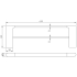 Cora  Double Towel Rail 600mm Brushed Nickel