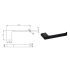 Cora Toilet Roll Holder Matt Black