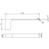 Cora Round Cornered Rectangle Towel Bar Brushed Gold
