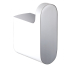 Cora Robe Hook Chrome & White