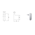 Cora Robe Hook Chrome & White