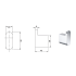 Cora Robe Hook Chrome