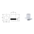 Cora Tumbler Holder Chrome & White