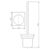 Cora Round Cornered Rectangle Toilet Brush Holder Brushed Gold