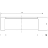 Cora Round Cornered Rectangle Cosmetic Shelf Brushed Nickel