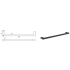 Flores Single Towel Rail 600 mm Matt Black