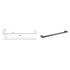Flores Single Towel Rail 800 mm Gunmetal