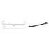 Flores Single Towel Rail 800 mm Matt Black