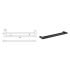 Flores Double Towel Rail 600 mm Matt Black