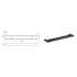Flores Double Towel Rail 800 mm Matt Black
