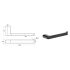 Flores Towel Bar Matt Black