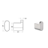 Flores Robe Hook Brushed Nickel