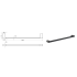 Ceram Single Towel Rail 600 mm Matt Black