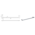 Ceram Single Towel Rail 600 mm Chrome