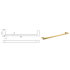 Ceram Single Towel Rail 800 mm Brushed Gold