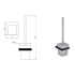 Eden Toilet Brush Holder Matt Black