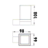 Rosa Toilet Roll Holder Matt Black