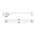 Clasico Single Towel Rail 600mm in Brushed Gold
