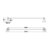 Clasico Single Towel Rail 600mm in Brushed Nickel