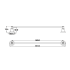 Clasico Single Towel Rail 600mm in Matt Black