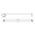 Clasico Single Towel Rail 800mm in Brushed Nickel