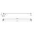 Clasico Single Towel Rail 800mm in Matt Black