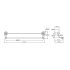 Clasico Double Towel Rail 600mm Chrome
