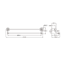 Clasico Double Towel Rail 600mm in Brushed Gold