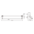Clasico Double Towel Rail 600mm in Brushed Nickel