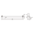 Clasico Double Towel Rail 800mm in Matt Black