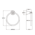 Clasico Towel Ring in Brushed Gold
