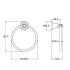 Clasico Towel Ring in Brushed Nickel