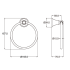 Clasico Towel Ring in Matt Black