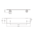 Clasico Glass Shelf in Brushed Nickel