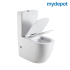 Two-Piece Rimless Flushing Toilet Suite Wall Faced Floor Mounted Toilet