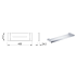 Aiko Square Cosmetics Shelf Chrome