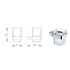 Aiko Square Tumbler Holder Chrome