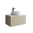 750mm Kiama Coastal Oak 1 Drawer Fluted Wall Hung Vanity Cabinet Only
