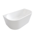1500MM Back To Wall Bathtub Gloss White Acrylic Rounded Edge