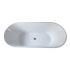 1700MM Oval Gloss White Acrylic Free Standing Bathtub No Overflow