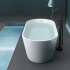1700MM Oval Gloss White Acrylic Free Standing Bathtub No Overflow
