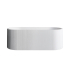 1700mm Kiama Grooved Gloss White Fluted Freestanding Bathtub 