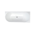 1500mm Kiama Grooved Gloss White Right Corner Fit Fluted Bathtub 