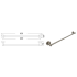 Otus Round Single Towel Rail 600mm Brushed Nickel