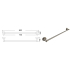 Otus Round Single Towel Rail 750mm Brushed Nickel