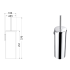 Otus Deluxe Toilet Brush Chrome