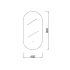 450x900mm Oval 3 Color Backlit LED Mirror(Touchless Sensor Switch)