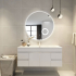 900mm Round Three Color Frameless Backlit Touchless Bathroom LED Mirror