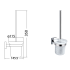 Sara Toilet Brush Chrome